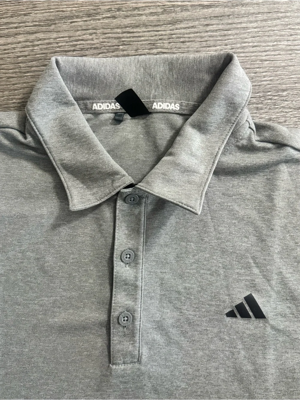 Adidas Men’s Performance Golf Polo Shirt Size S Moisture-Wicking Heather Gray